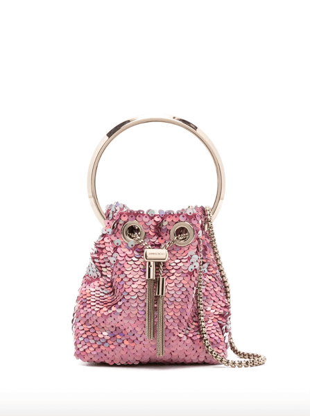 【JIMMY CHOO】Micro Bon Bon-Rih-Candy Pink ★関税送料込み Pink micro Bon Bon bucket bag Jimmy Choo – D'Adélia