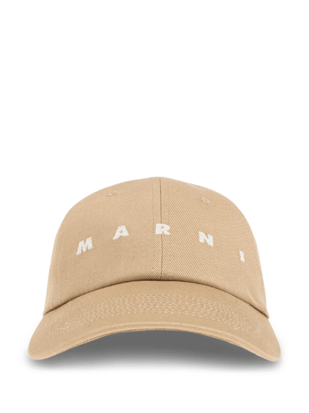 logo-embroidered baseball cap in beige MARNI – D'Adélia