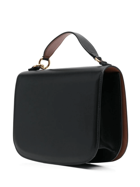 medium leather crossbody bag in black Jil Sander – D'Adélia