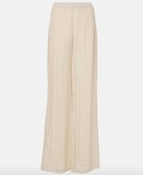 Lamé wide-leg pants