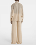 Lamé wide-leg pants