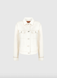 Denim jacket with zigzag greek inserts