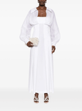 corset-style white dress