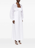 corset-style white dress