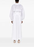 corset-style white dress