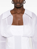 corset-style white dress