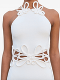 Jena midi dress in white