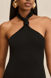 Erika black midi dress