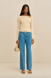 Iris knit top in beige