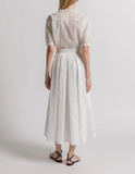 Graded Broderie Anglaise long skirt