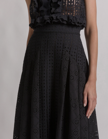 Graded Broderie Anglaise Long Skirt