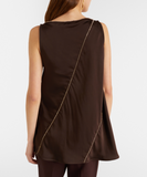 V-Neck Top with Crystals