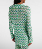 Shirt in viscose with floral pattern