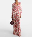 Long dress with floral print