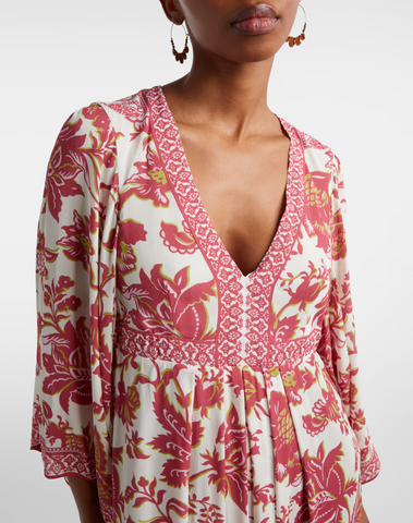 Long dress with floral print