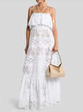 Broderie anglaise lace long dress