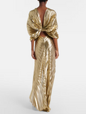 Gold Lamè Maxi Dress