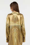 Silk Shirt with Ray Of Gold Print