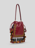 Small leather kalispera bag with fringing