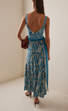 Maxi Flared dress with wrap top