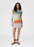 Shaded Viscose Lamé Mini Dress