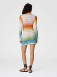 Shaded Viscose Lamé Mini Dress