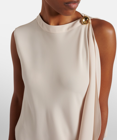 Ali crepe cape dress