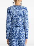 Jacquard cropped cardigan