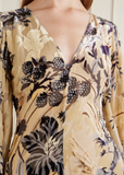 Long dress with floral motif