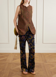 Cotton-blend jacquard waistcoat with paisley motif