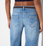 Palazzo jeans with belt