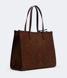 Large love trotter bag in jacquard fabric