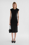 Lightweight Viscose Crew-Neck Dress