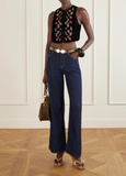 Cropped velvet waistcoat