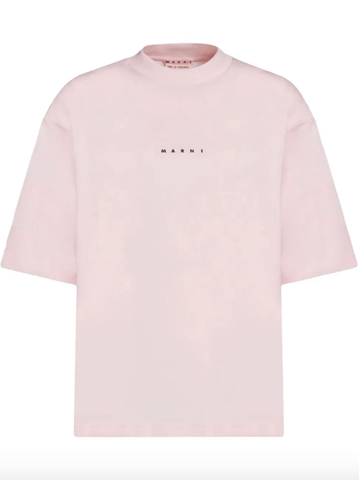 logo-print pink t-shirt