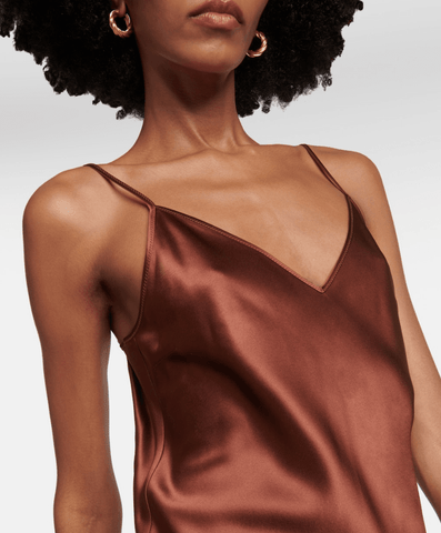 Clea silk satin brown dress Joseph D'Adlia Clea silk satin brown dress Joseph D'Adlia
