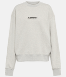 Logo cotton sweatshirt in grey