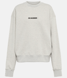 Logo cotton sweatshirt in grey