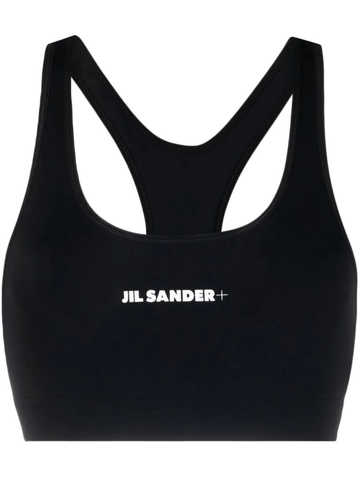 logo-print training bra top