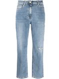 light-wash cropped jeans