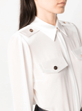 poplin-texture white shirt