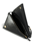 triangle leather shoulder bag