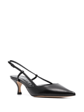 65mm slingback pointed leather pumps