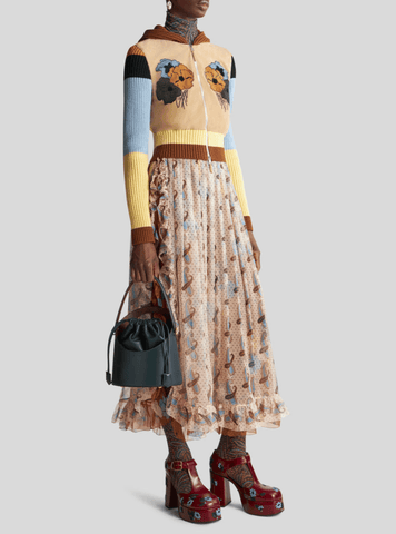 ETRO Saturno leather bucket bag - Green