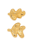 Leaf earrings in gold