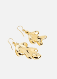 Leaf earrings in gold