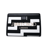 Avenue Pouch Bag black and white Jimmy Choo