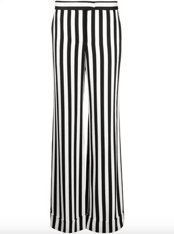 striped satin palazzo pants
