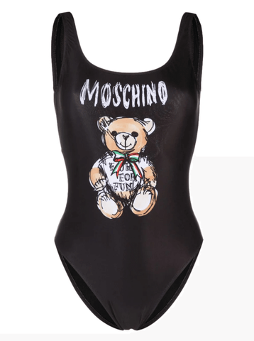 Teddy Bear-print swimsuit