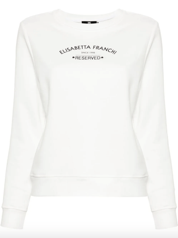 logo-print jersey sweatshirt